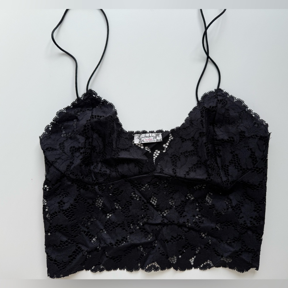 Free People Black Lace Bandeau Intimates